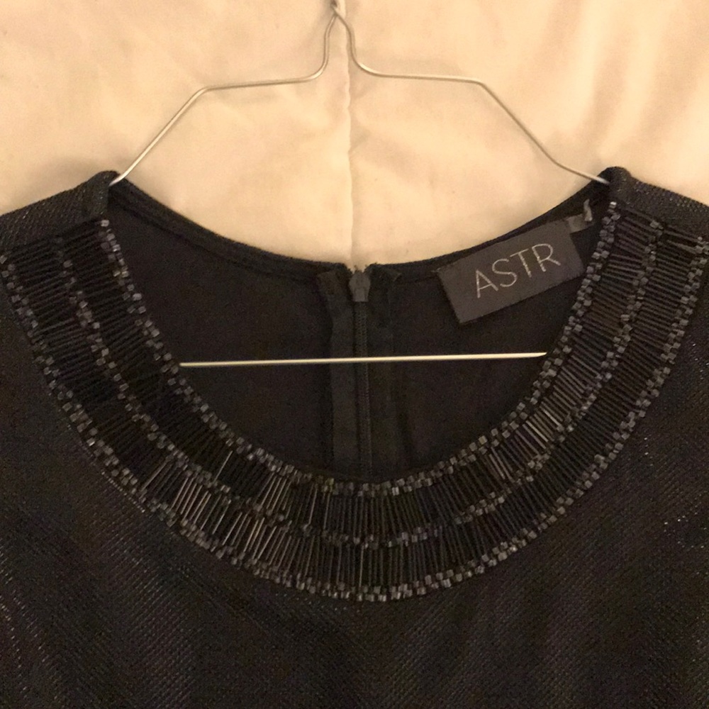 Beaded black sleeveless dress